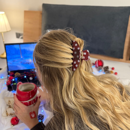 Round Clip /  SnowRedDiamond L