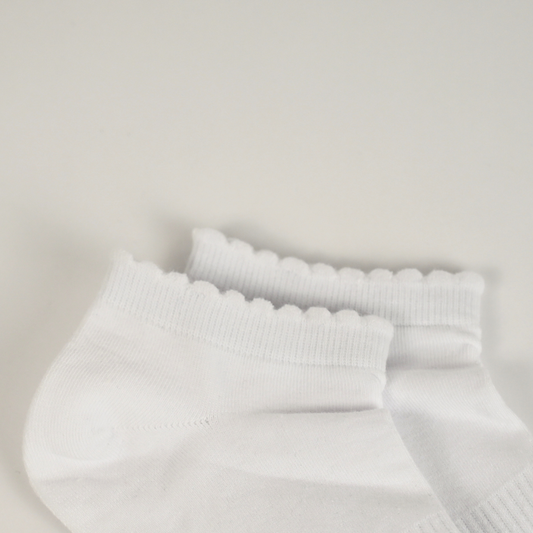 Sneaker Socken / White 2er Pack (Rüschen)