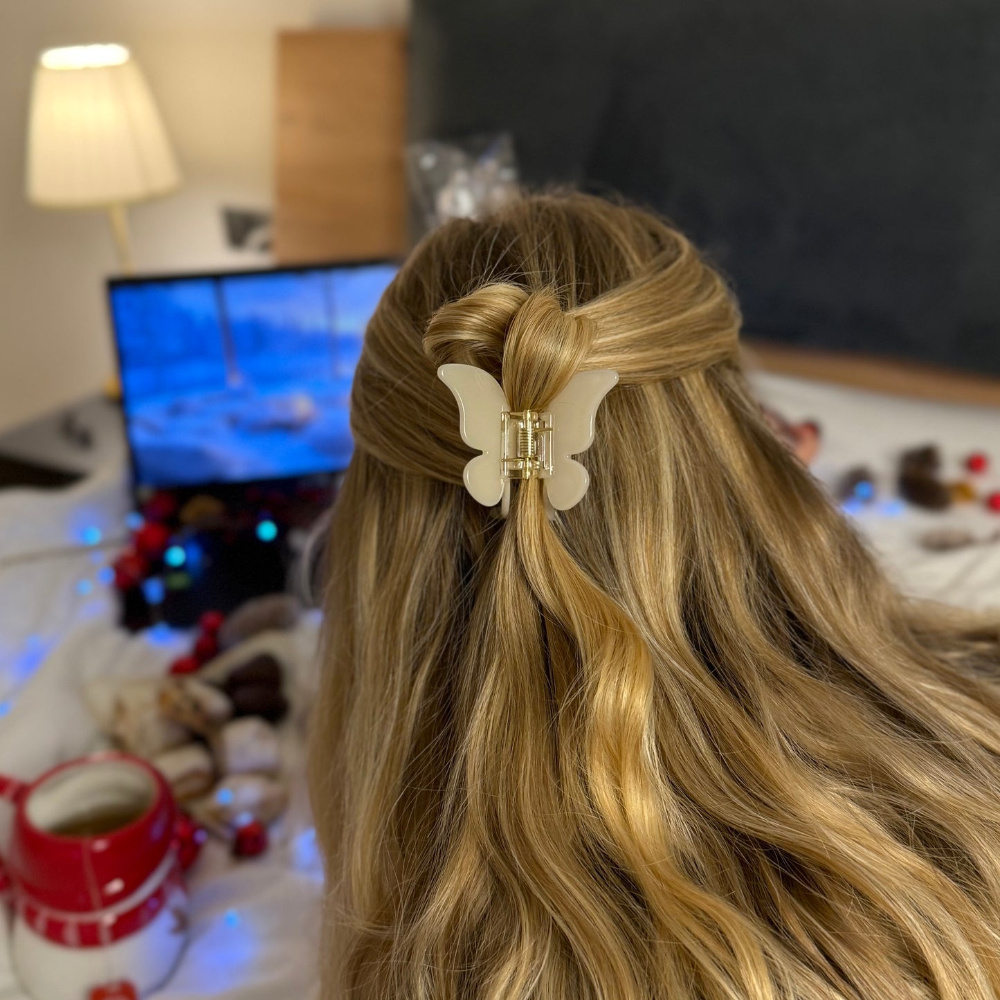 Butterfly Clip / WhiteSparkle