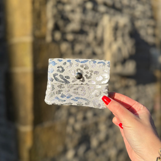 LeoHellblau Geldbörse Mini (echtes Leder)