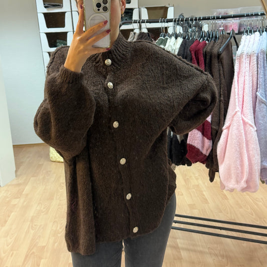 Strickjacke / Dunkelbraun