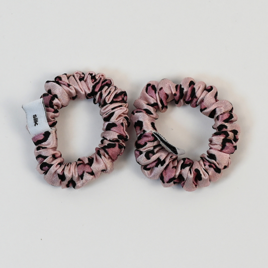 Silk Scrunchie 2er Set / LeoRosa Mini