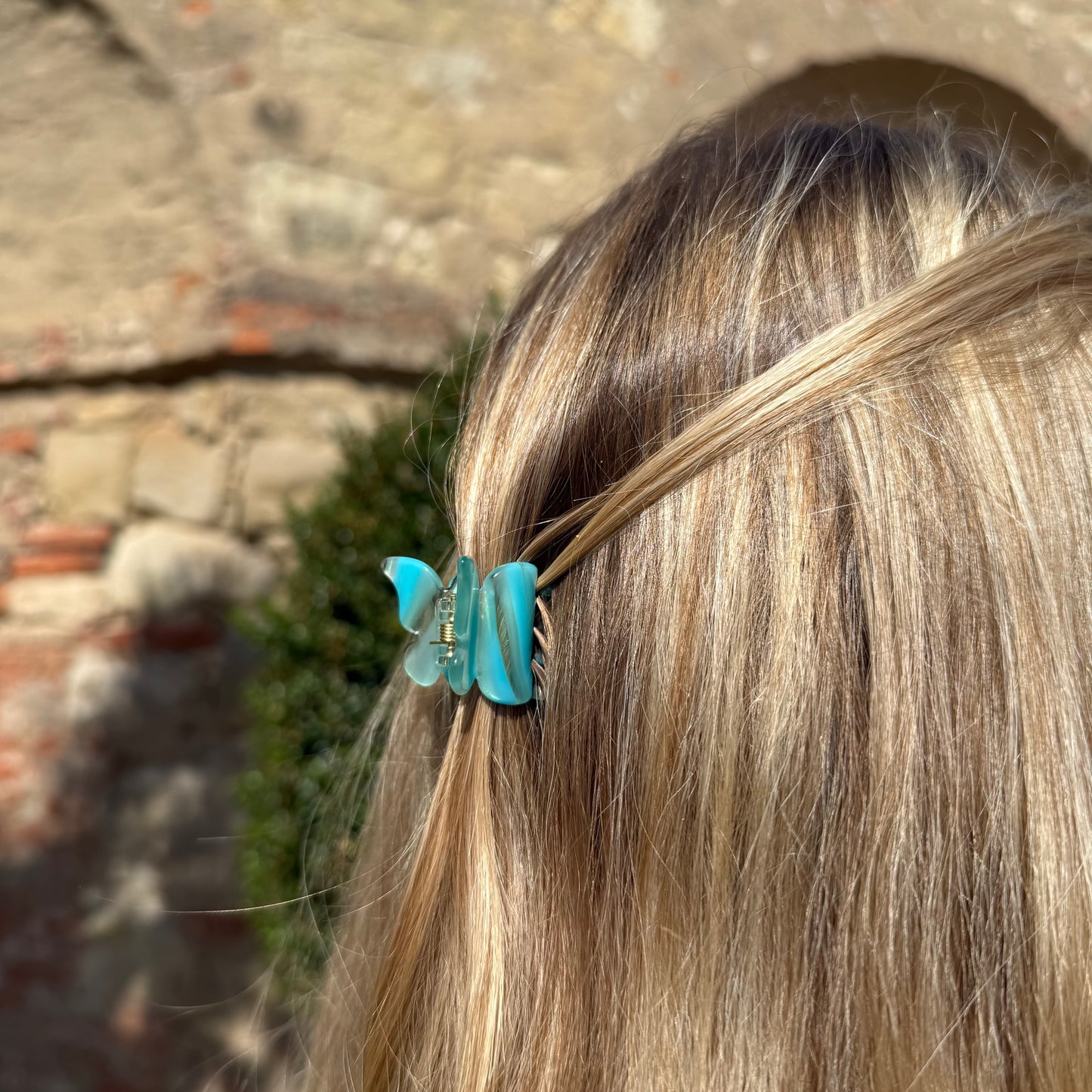 Haarklammer Baby Schmetterling TürkisGlow