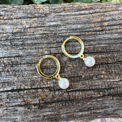 Creolen Perle / Gold