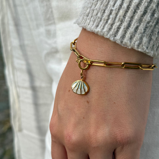 Charm / Muschel blau (Schmuck)