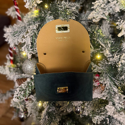 Cira Tasche / Dunkelgrün Wildleder