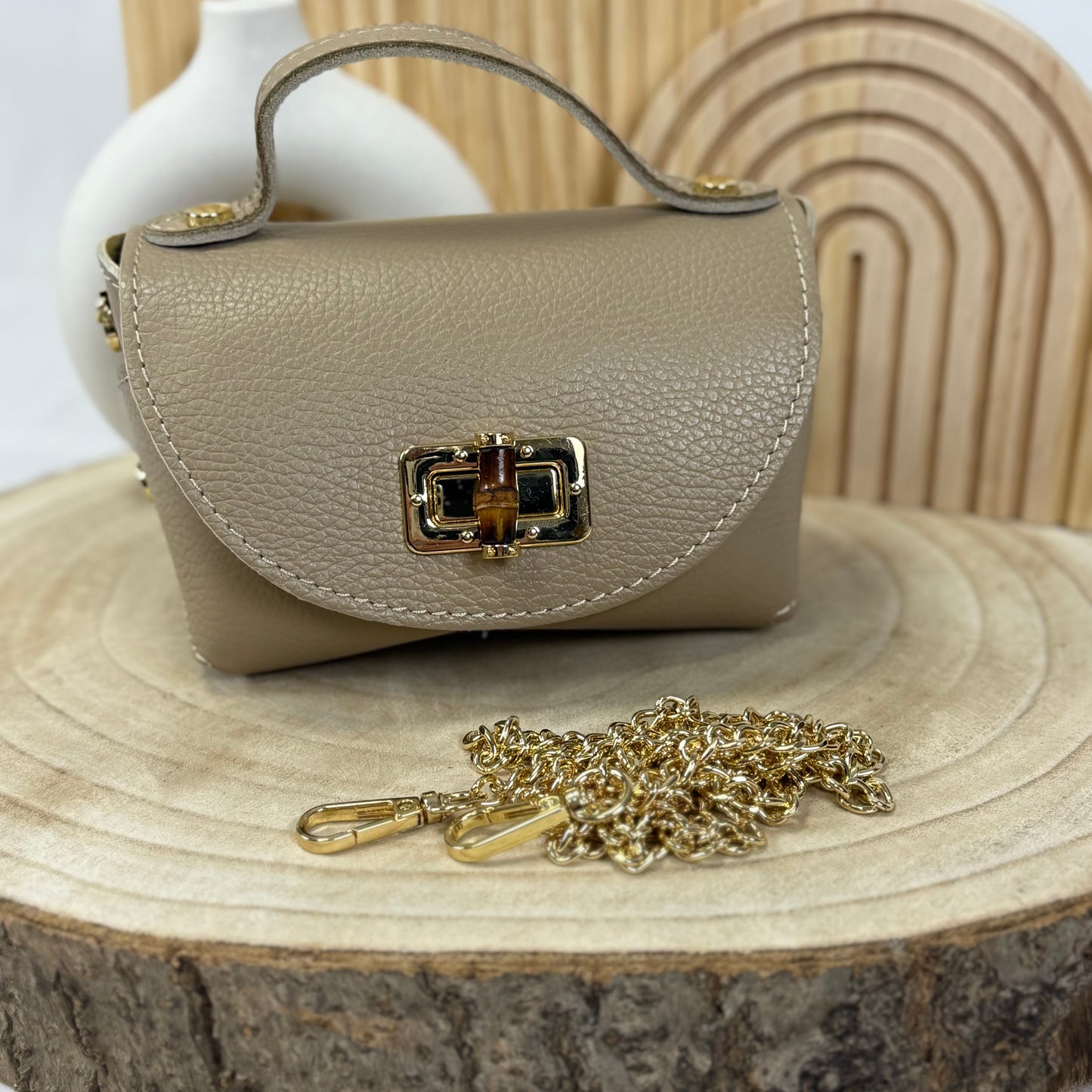 Cira Tasche / Dunkelbraun Leder