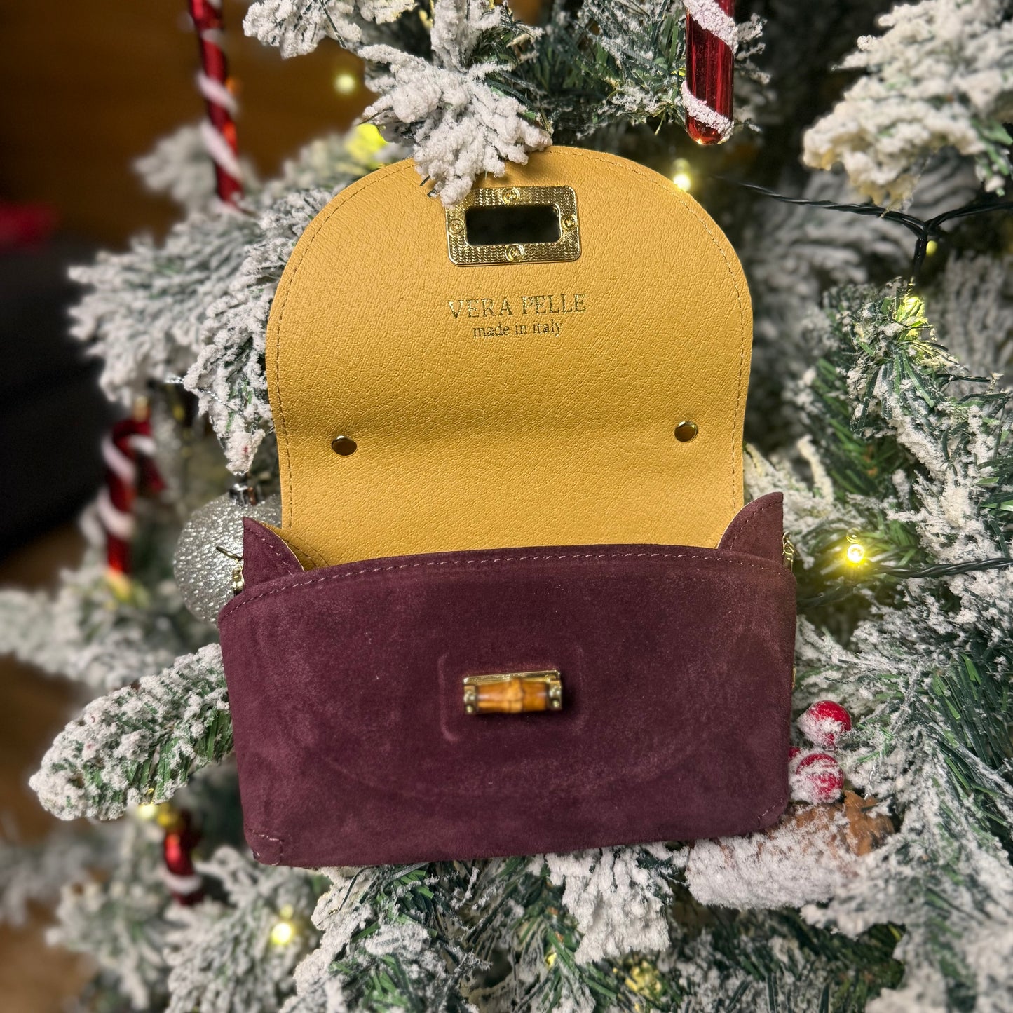 Cira Tasche / PlumBordeaux Wildleder