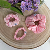 Silk Scrunchie / Rosy Flower