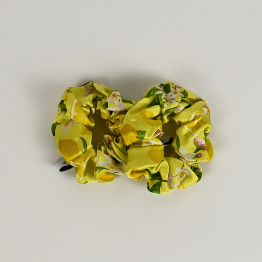 Silk Scrunchie 2er Set/ Citrus 2,5cm Mini