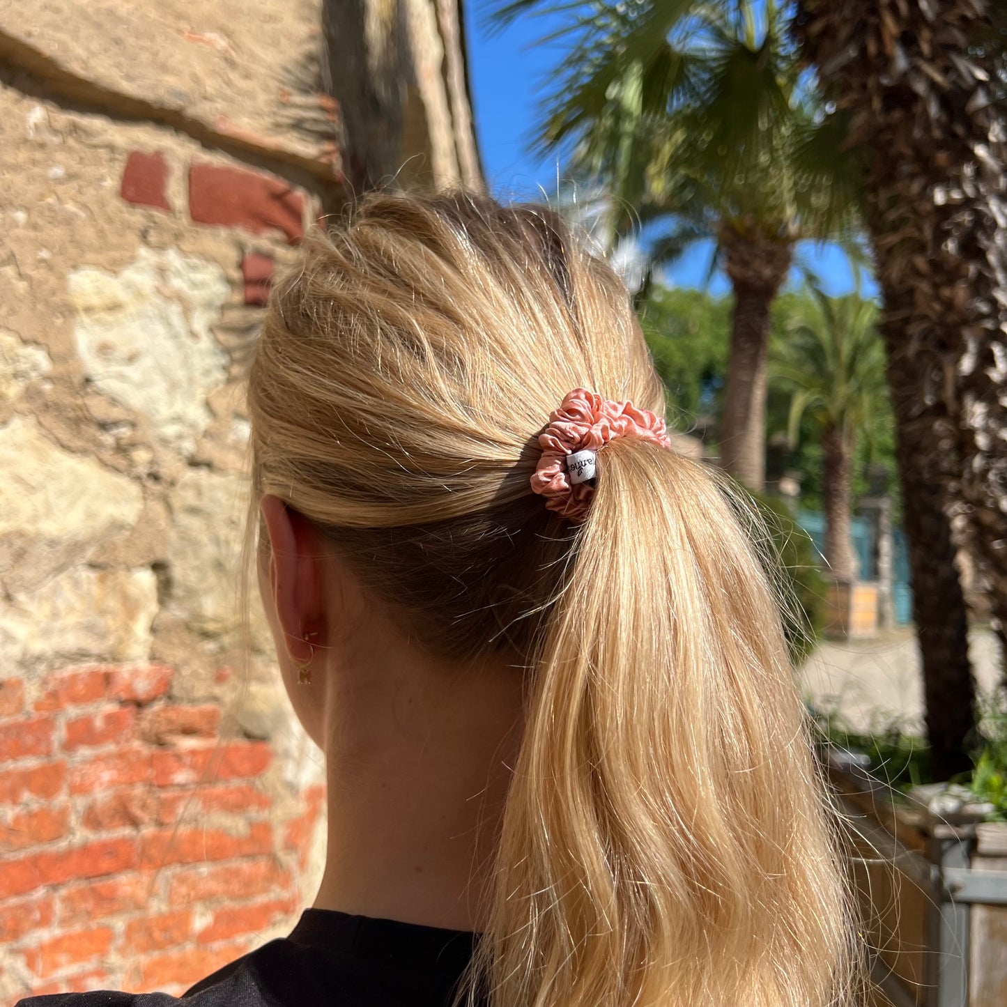 Silk Scrunchie / Apricot 1 cm