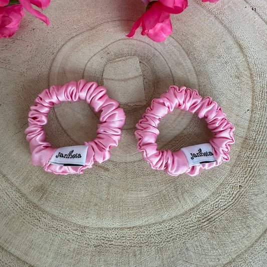 Silk Scrunchie 2er Set / Soft Pink Mini
