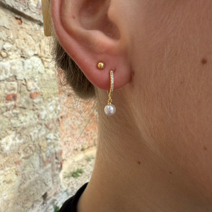 Creolen Perle / Gold
