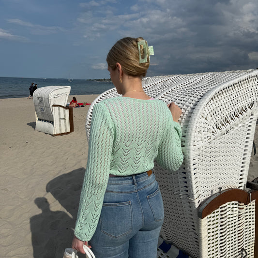 Bolero Strickjacke /Hellgrün