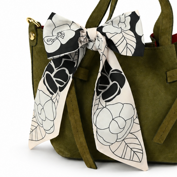 Taschen Band /  DarkGreenWhiteFlower