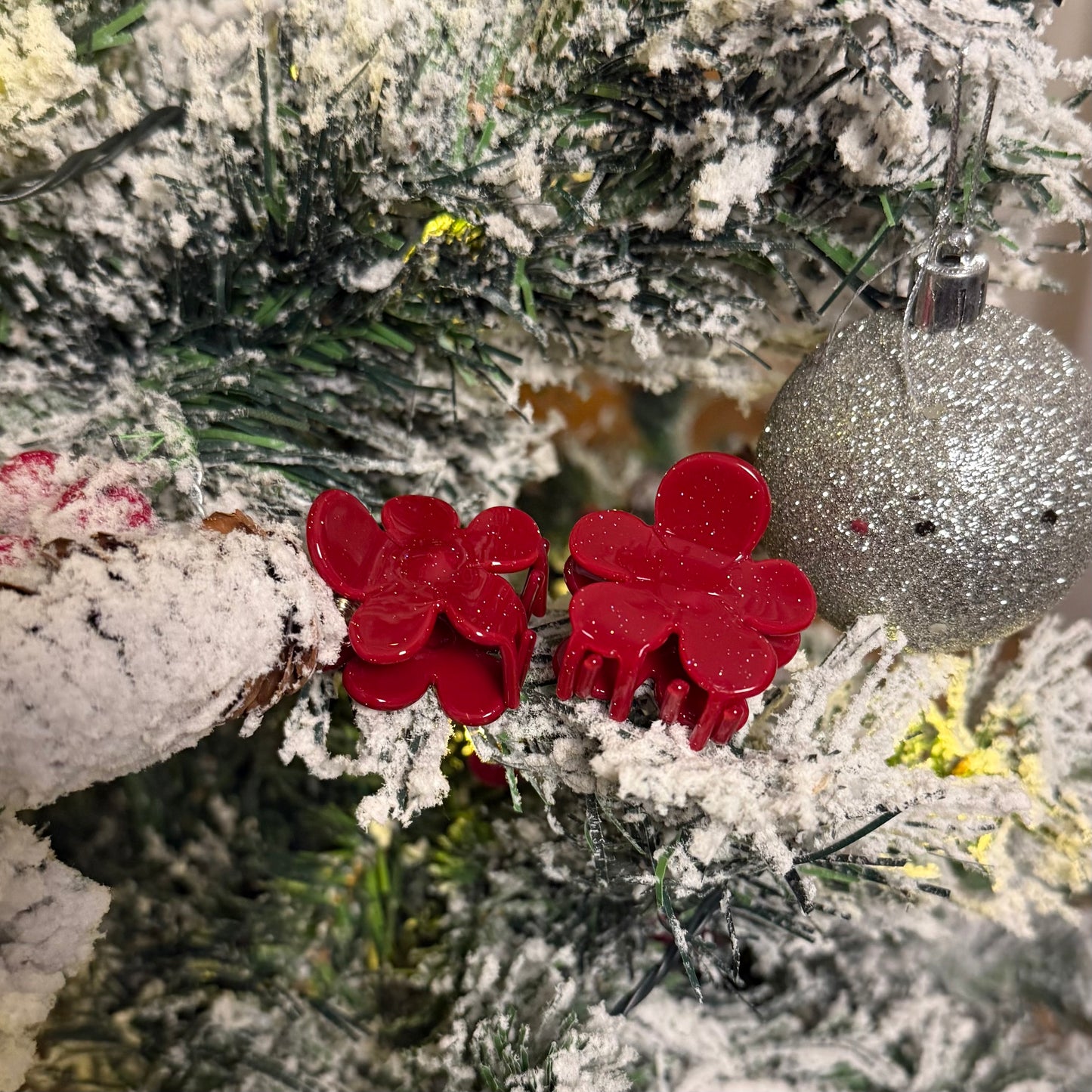 FlowerPower Clip 2er Set / RedSparkle Mini