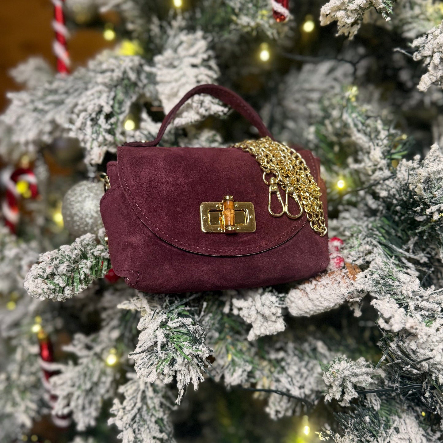 Cira Tasche / PlumBordeaux Wildleder