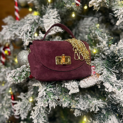 Cira Tasche / PlumBordeaux Wildleder