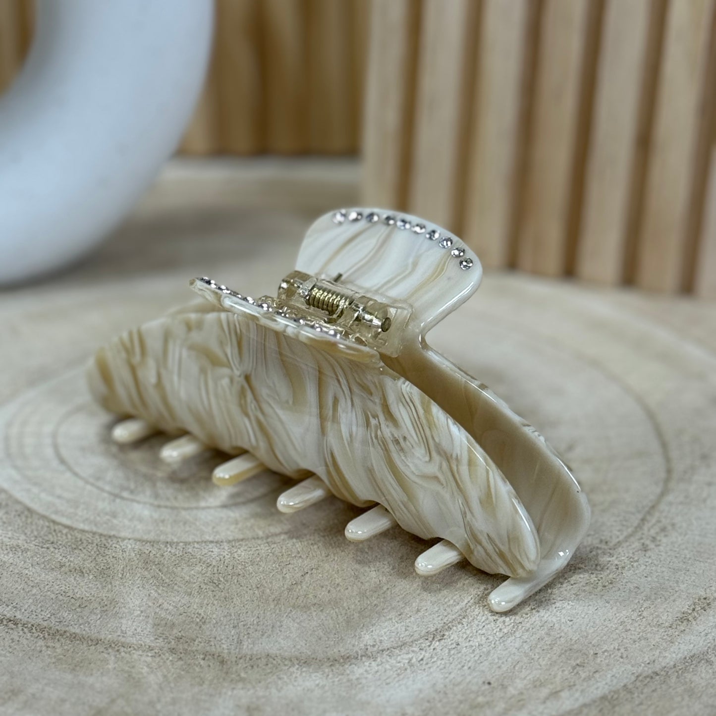 Round Clip / VanillaCreamDiamond  L