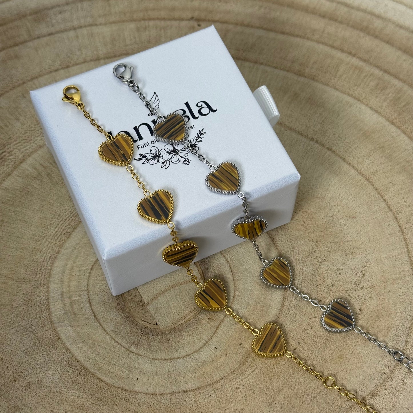 Herz Armband / Brown