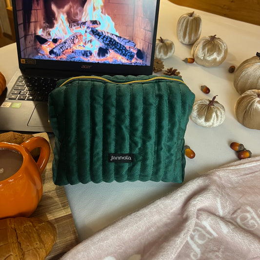 Kosmetiktasche / Golden Green L