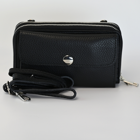 Mina Tasche / Schwarz Leder