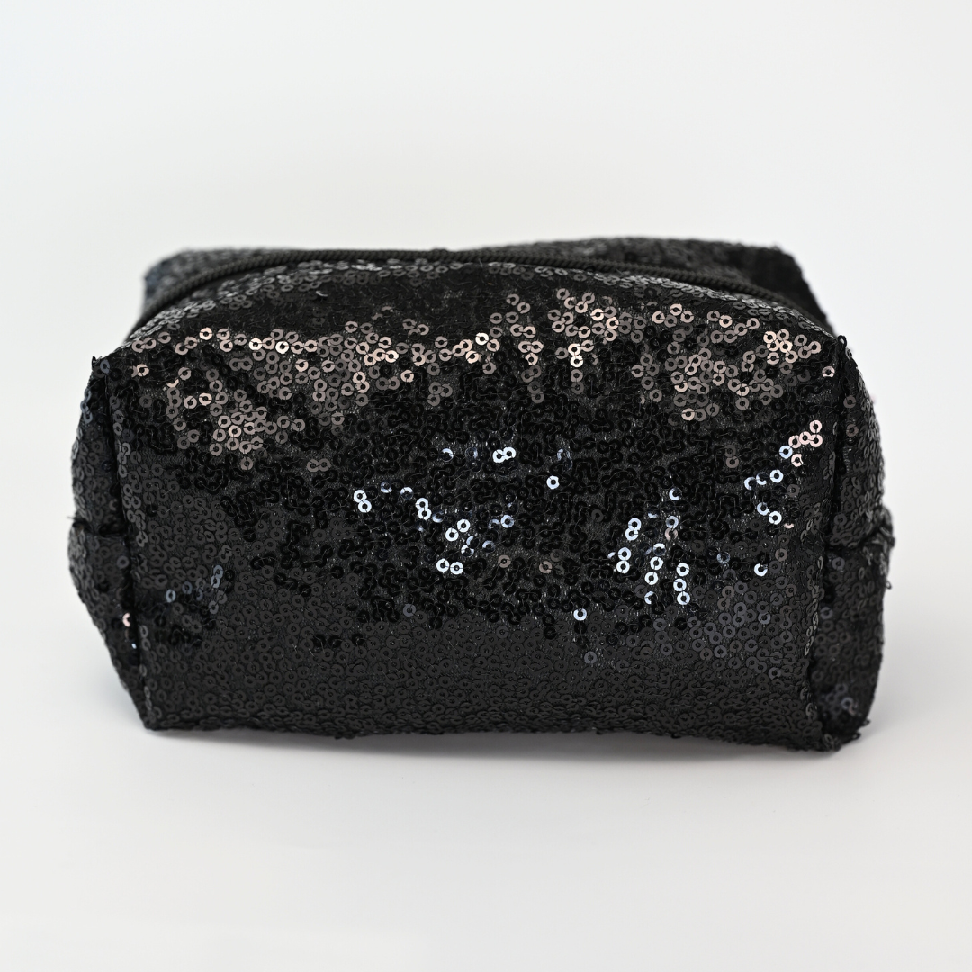 Kosmetiktasche / BlackGlitter M