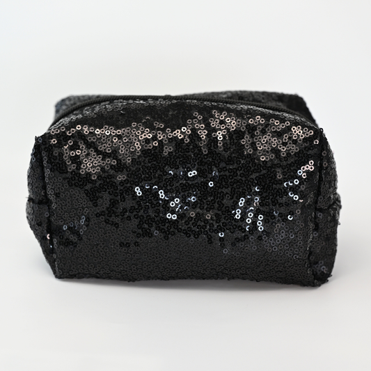 Kosmetiktasche / BlackGlitter M