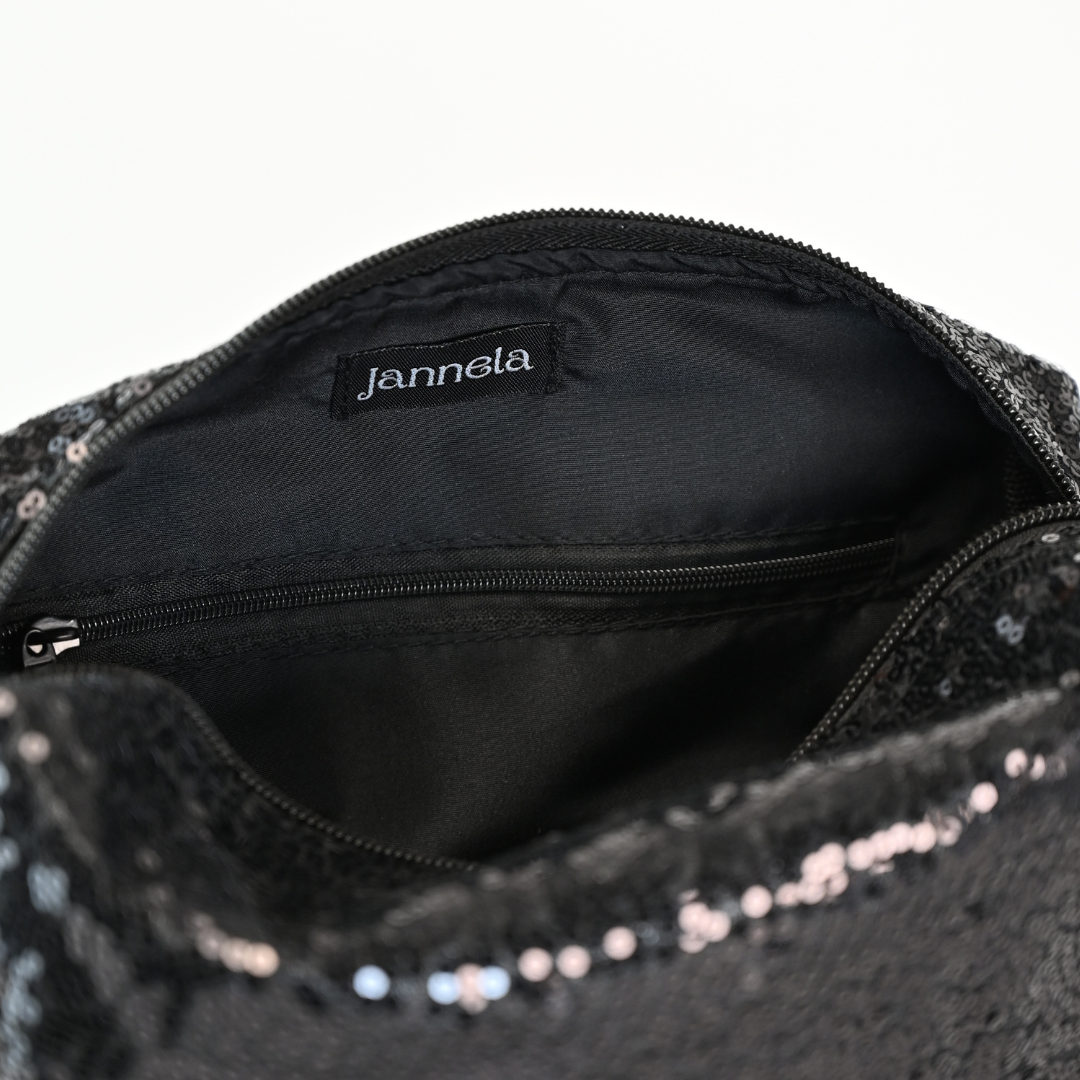Kosmetiktasche / BlackGlitter L
