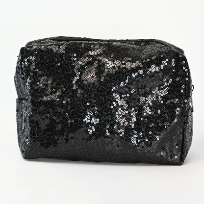 Kosmetiktasche / BlackGlitter L