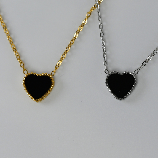 Herz Kette / Schwarz