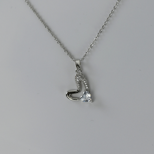 Kette / Double Heart Weiß