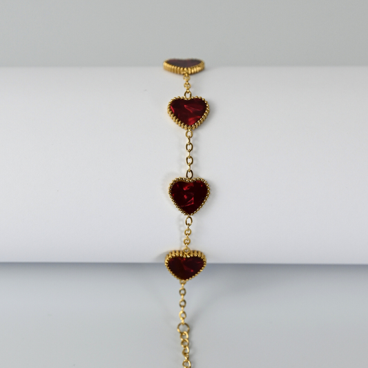 Herz Armband / RotPerlmutt