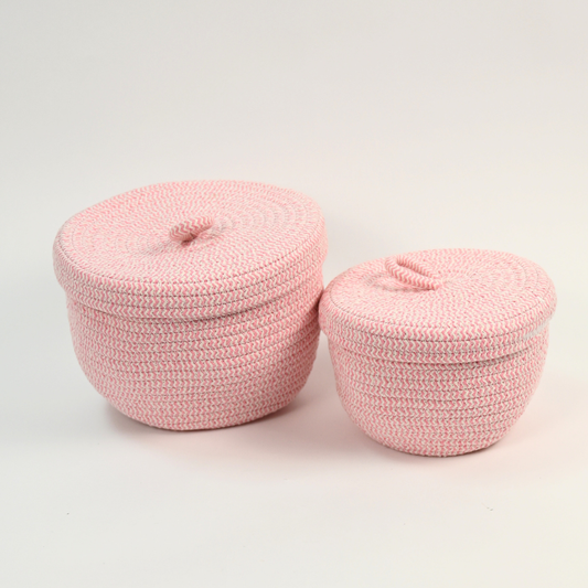 Aufbewahrungskorb / RoseWhite 2er Set