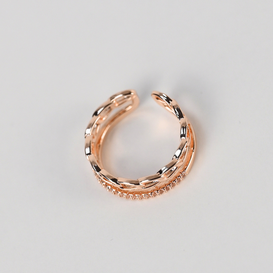 Double Ring / Twisted Roségold
