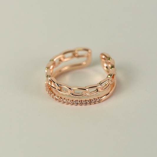 Double Ring / Twisted Roségold