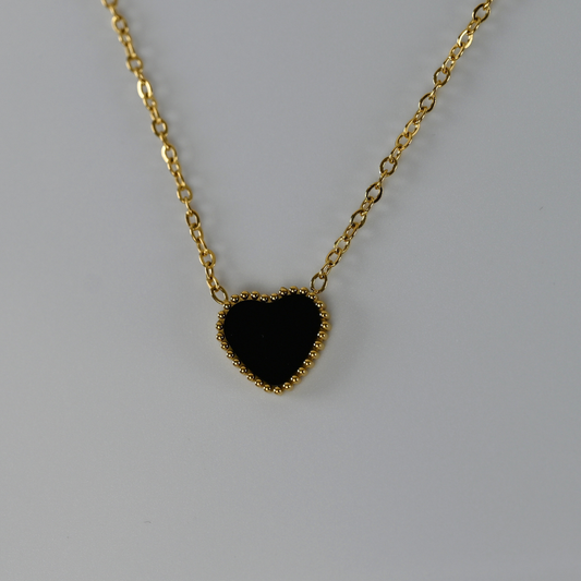 Herz Kette / Schwarz
