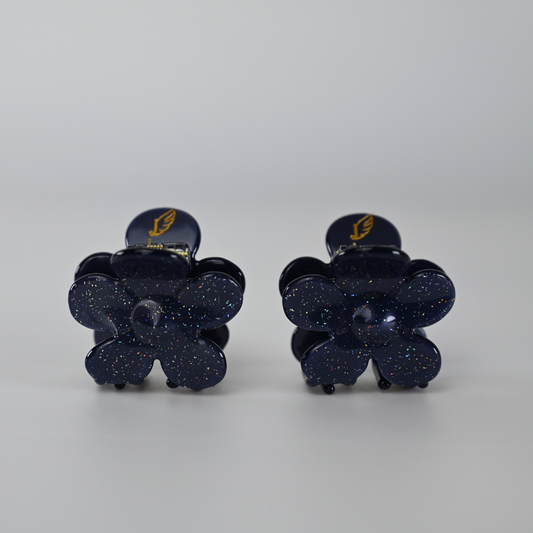 FlowerPower Clip 2er Set / BlueSparkle Mini