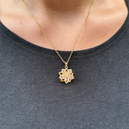 Kette /  WindyBloom Rosa
