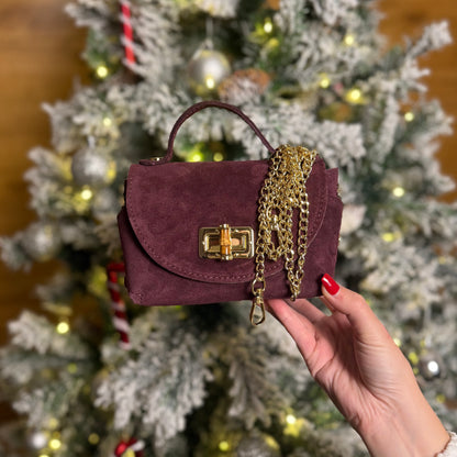 Cira Tasche / PlumBordeaux Wildleder