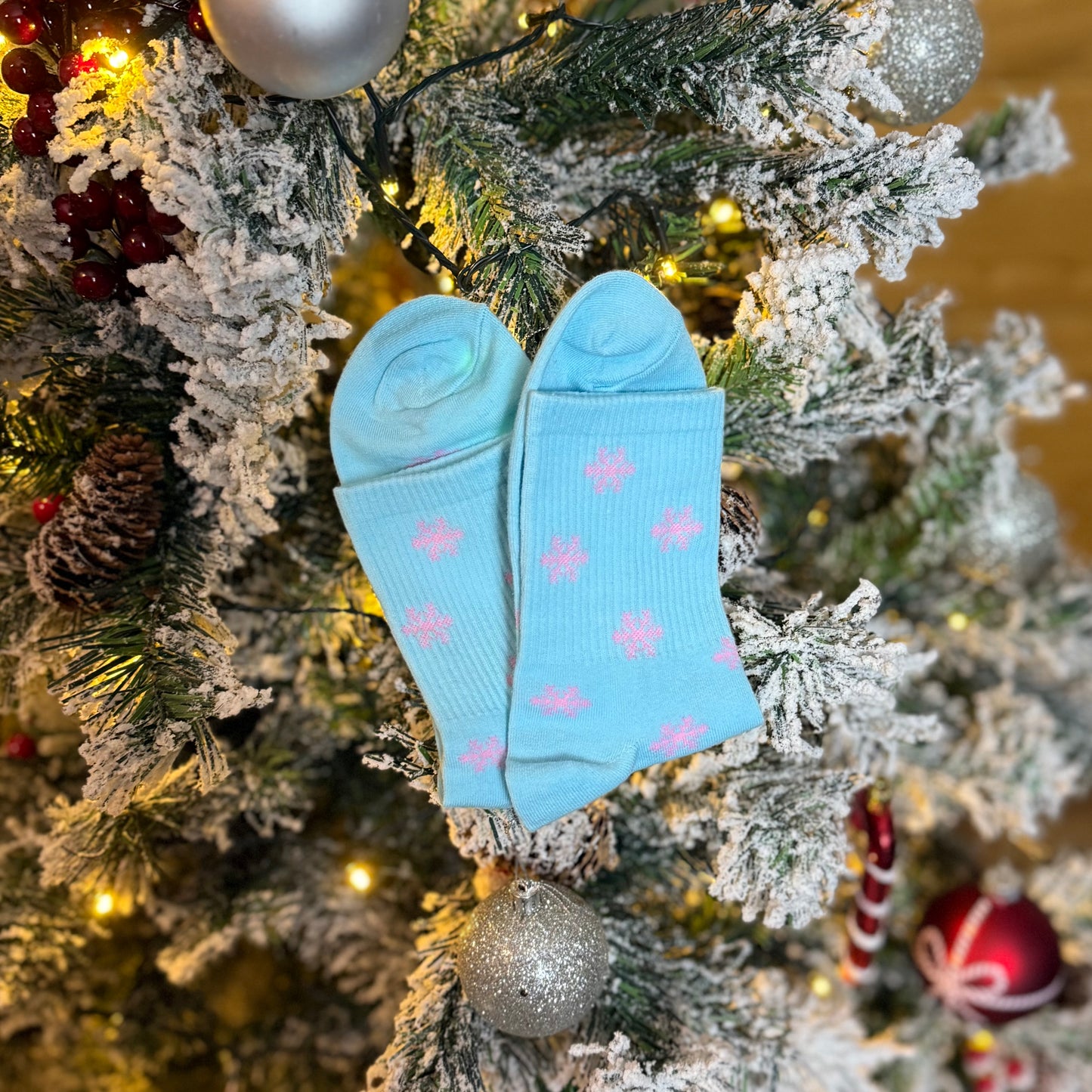 Socken / SchneeflockeRosa 2er Pack