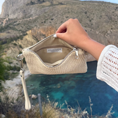 Bast Clutch / Weiß