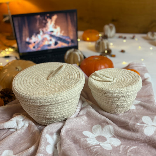 Aufbewahrungskorb / Creamy 2er Set