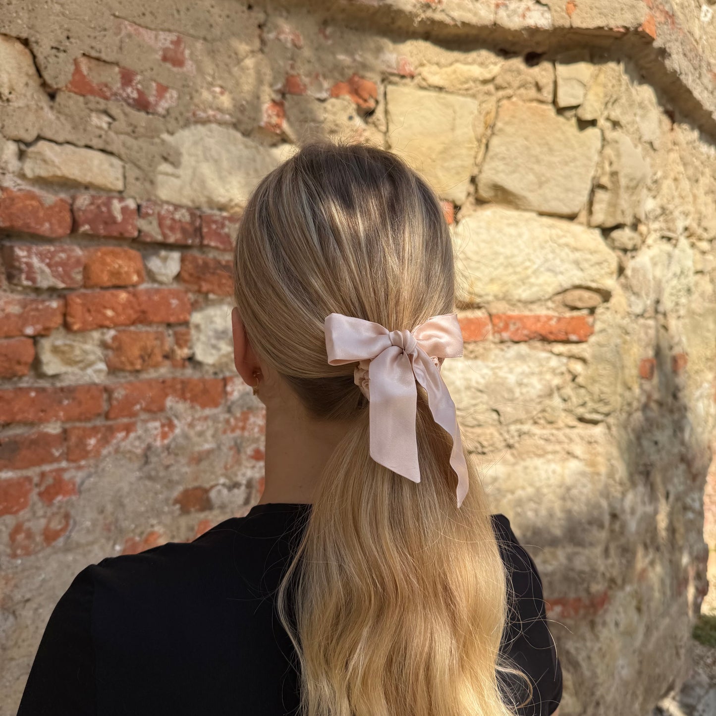 Schleife Silk Scrunchie / Light Rosé 2,5cm