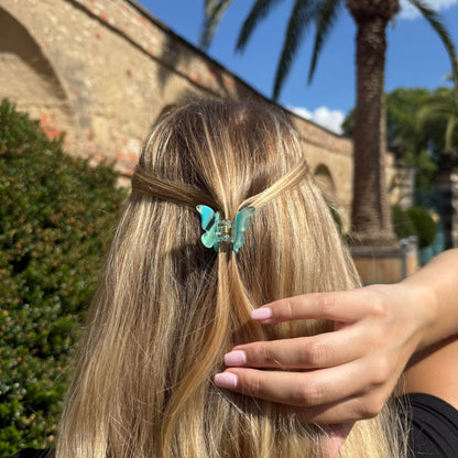 Haarklammer Baby Schmetterling TürkisGlow