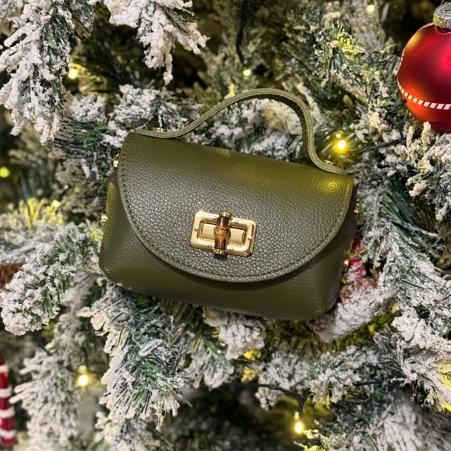 Cira Tasche / Dunkelgrün Leder