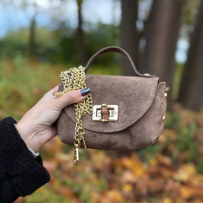 Cira Tasche / Dunkelbraun Wildleder