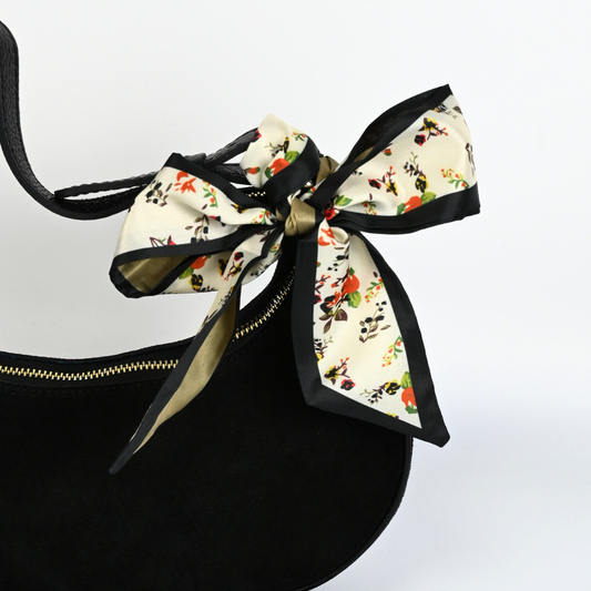 Taschen Band /  Blumen Schwarz