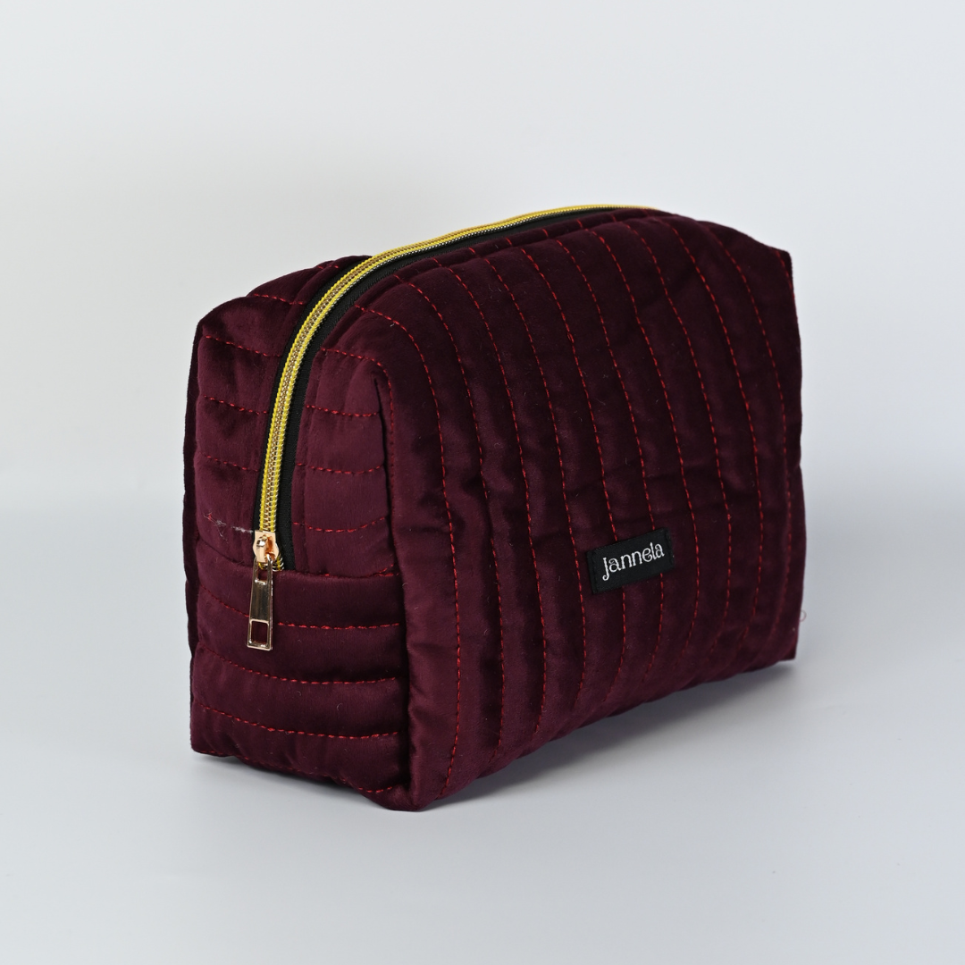 Kosmetiktasche / GoldenBordeaux L