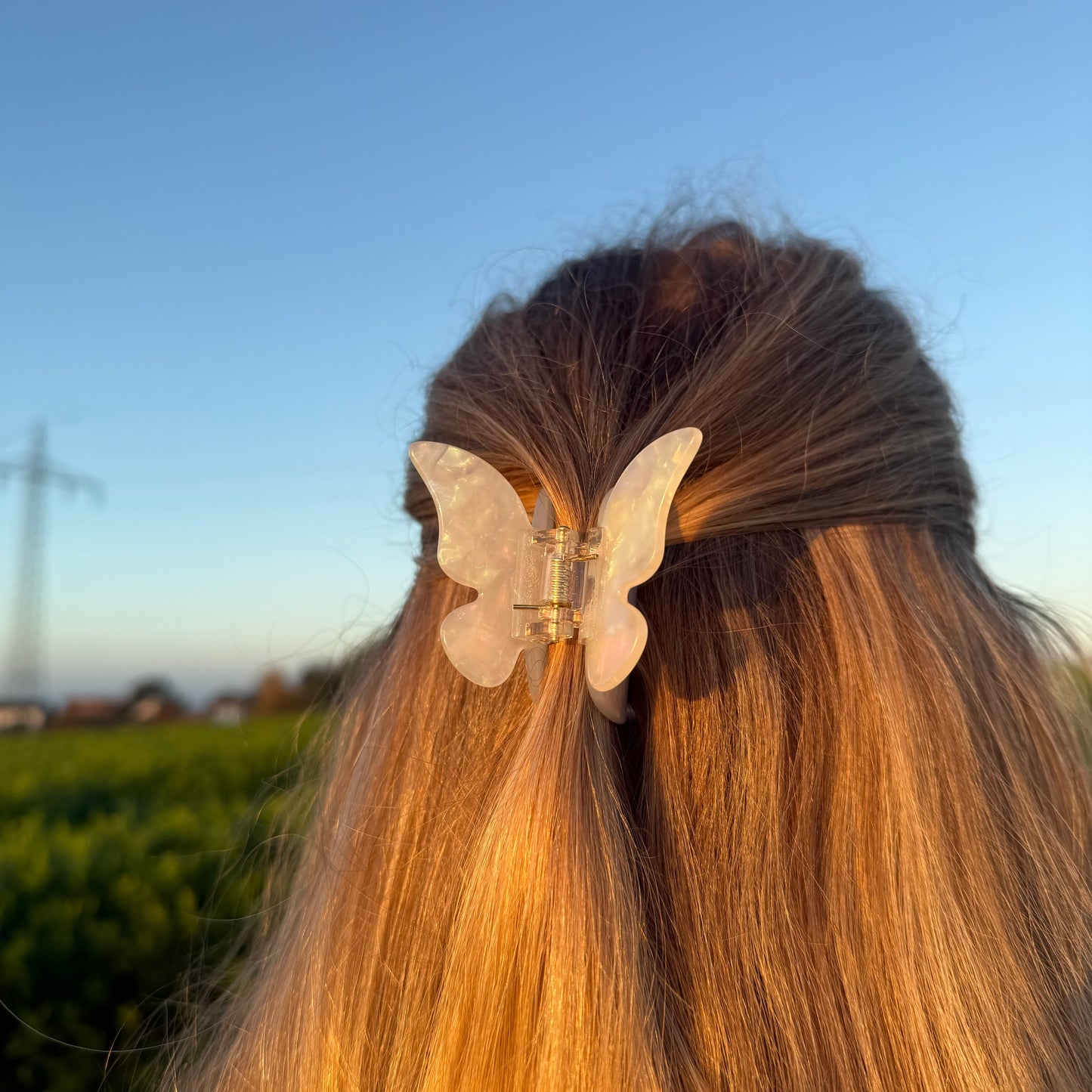 Butterfly Clip / White Galaxy